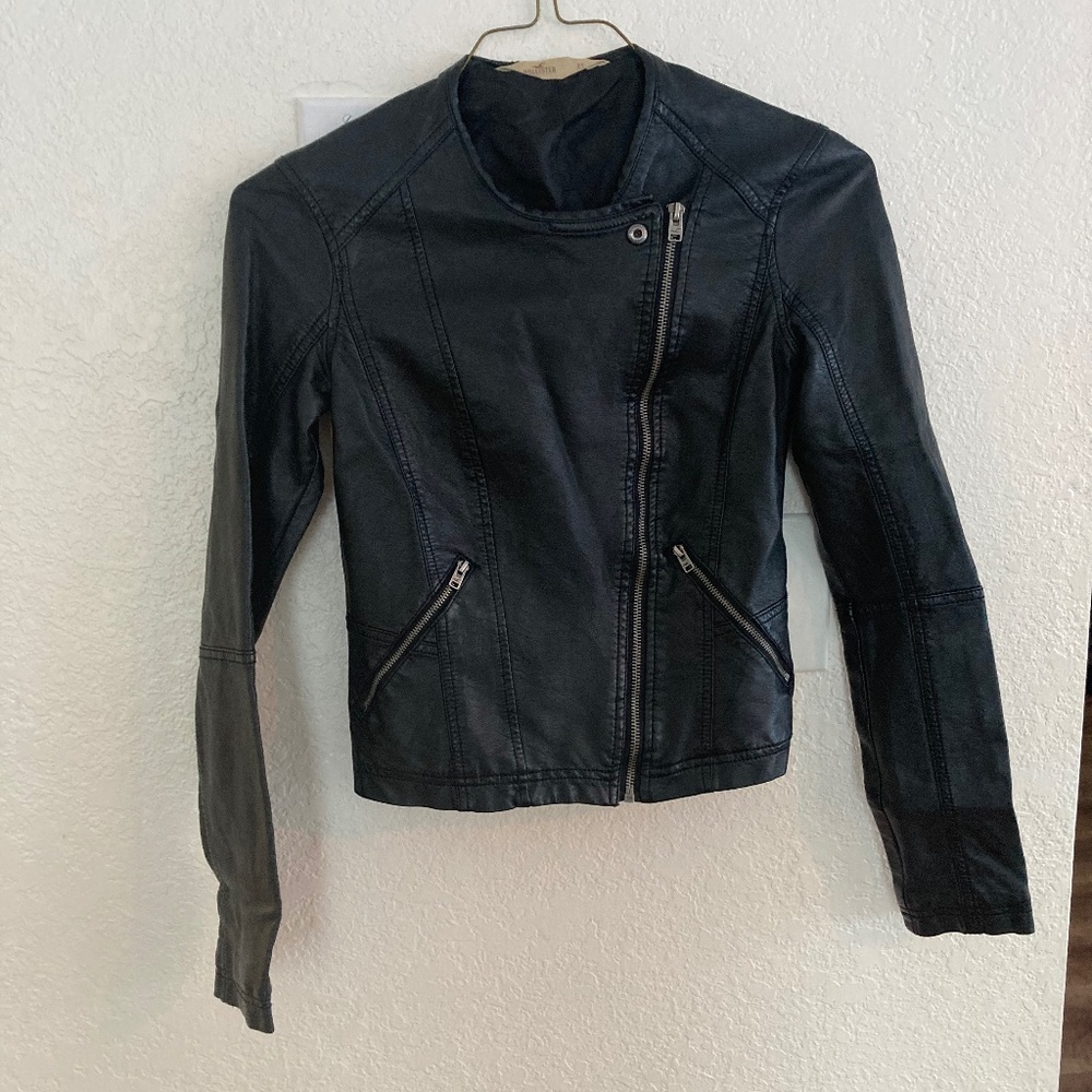 Hollister leather jacket